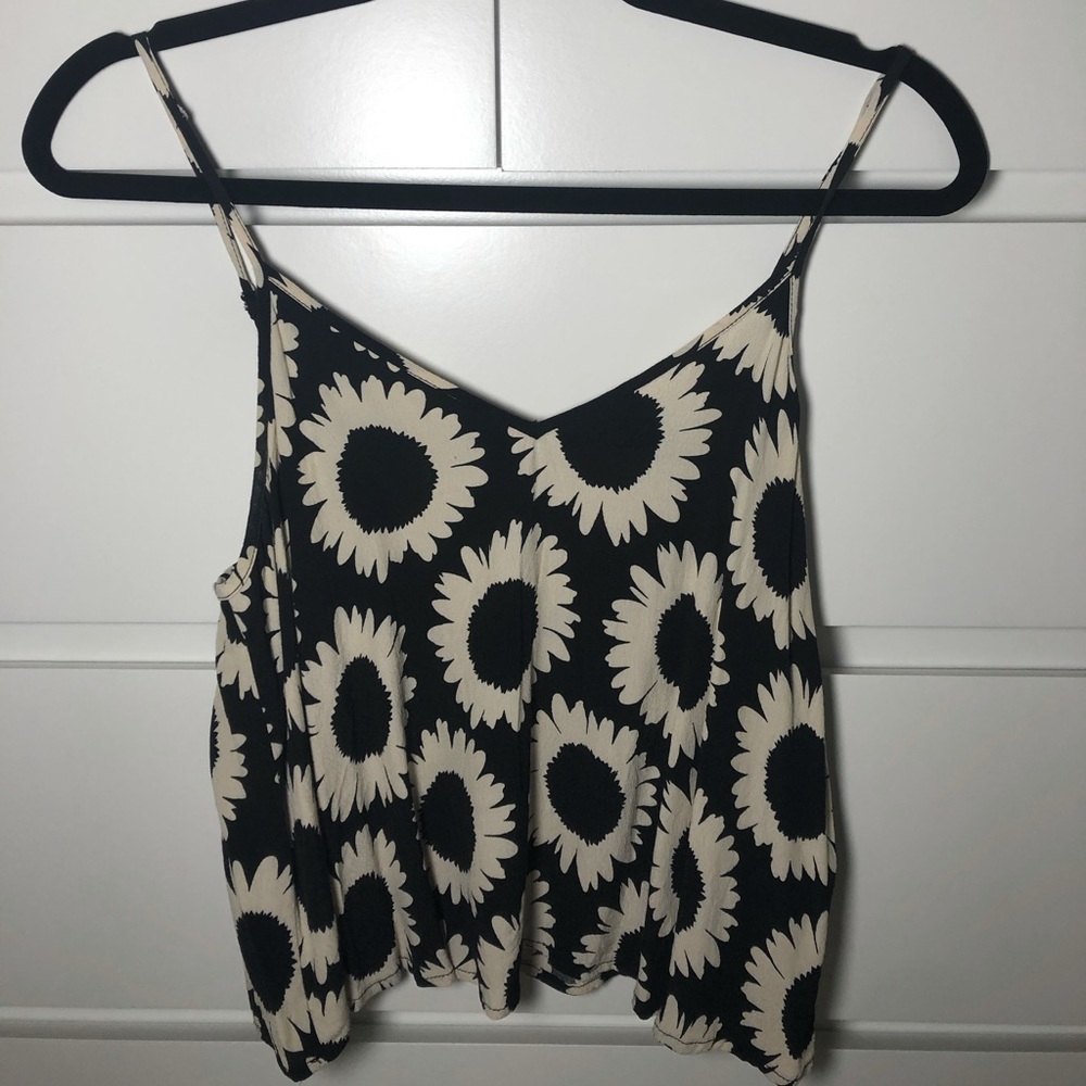 Forever 21 Daisy Spaghetti Strap Crop Top